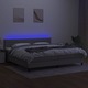 vidaXL világosszürke szövet rugós és LED-es ágy matraccal 200x200 cm 3133261
