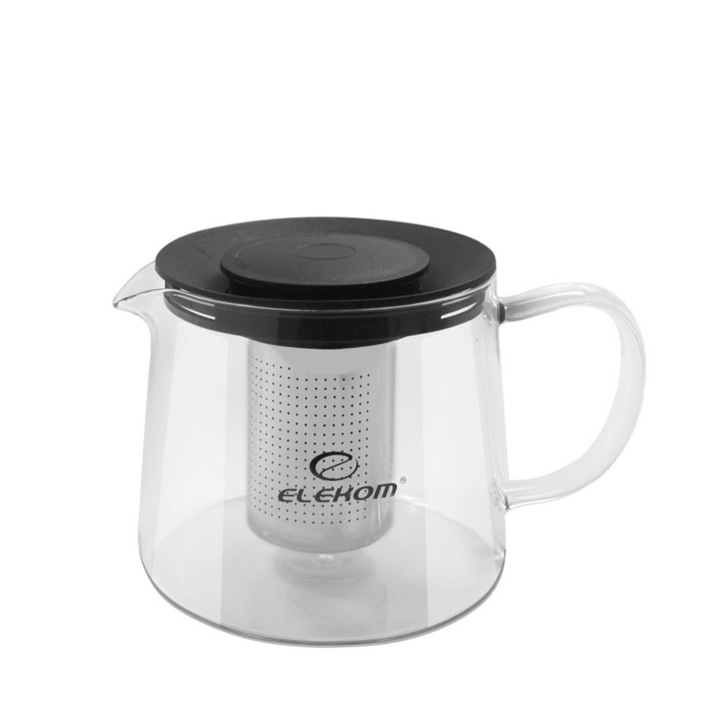 Стъклена кана за чай с инфузер Елеком EK-ТP1500