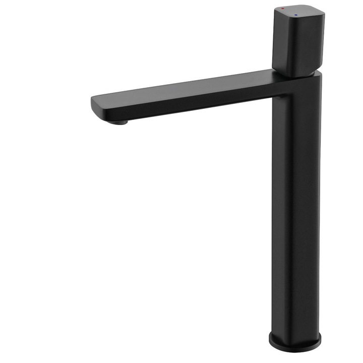 Смесител за умивалник Alano, черен мат, височина 30,9 см, монтаж на плот
