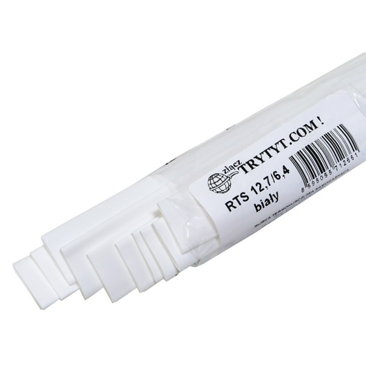 Tub termocontractabil RTS 12,7/6,4 alb 1 metru 10 buc