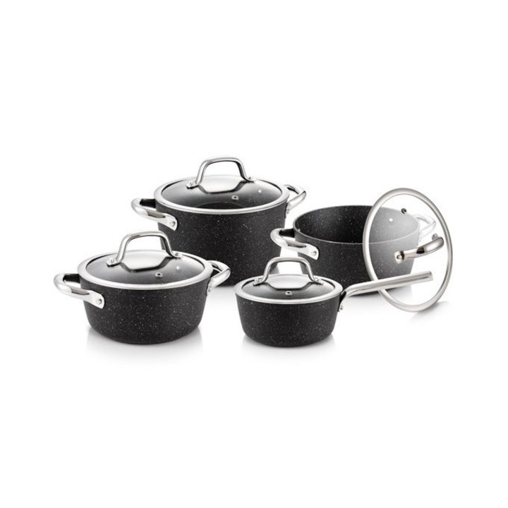 Set 8 oale, Tescoma, Otel inoxidabil, Negru