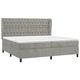 vidaXL világosszürke bársony rugós ágy matraccal 200x200 cm 3129411
