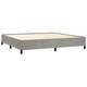 vidaXL világosszürke bársony rugós ágy matraccal 200x200 cm 3129411