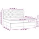 vidaXL világosszürke bársony rugós ágy matraccal 200x200 cm 3129411