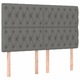 vidaXL sötétszürke szövet rugós ágy matraccal 140 x 200 cm 3128206