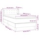 vidaXL sötétbarna szövet rugós ágy matraccal 90 x 200 cm 39.41 kg 3126536
