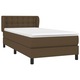 vidaXL sötétbarna szövet rugós ágy matraccal 90 x 200 cm 39.41 kg 3126536