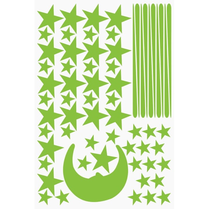 Set stickere fosforescente decorative, Diverse modele, dimensiuni coala stickere 20x30 cm