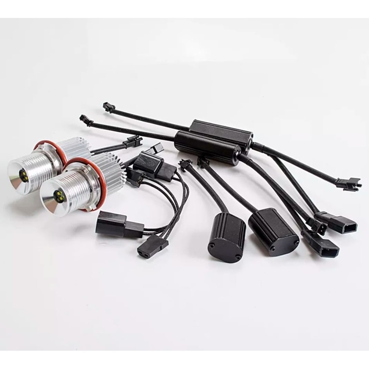 AutoREY Premium Led Marker izzó készlet, 40W, Angel Eyes modell, BMW Series 1 E87, Series 5 E39, Series 5 E60, E61, Series 6 E63, E64, Series 7 E65, E66, X5 E53, E83, X3, narancssárga, 2 db