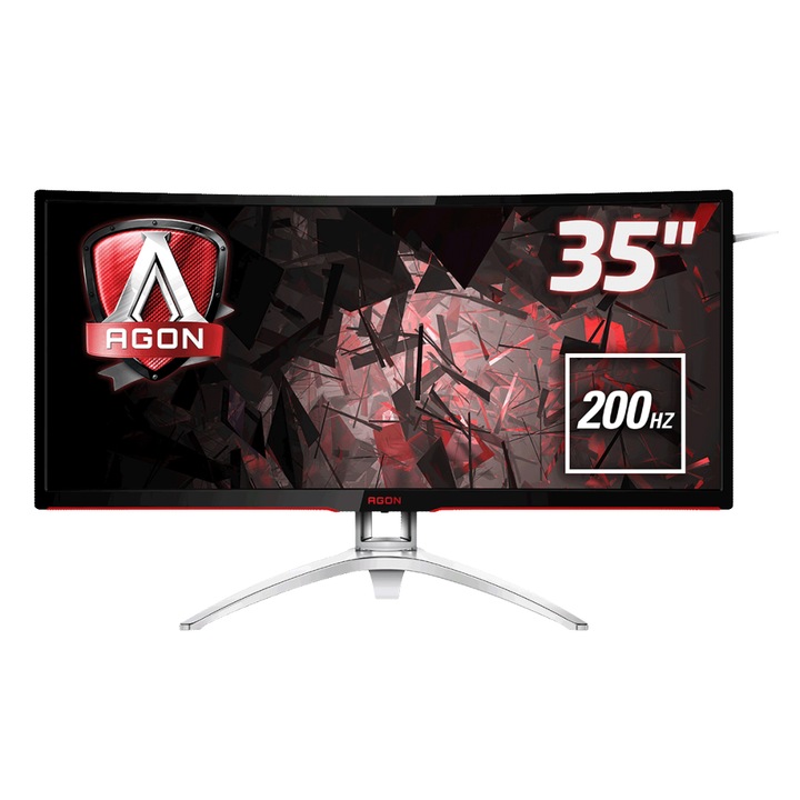 Monitor Curbat Gaming LED VA AOC Agon 35", 200Hz, FreeSync, DisplayPort, HDMI, 4ms, Negru, Pivot, AG352QCX