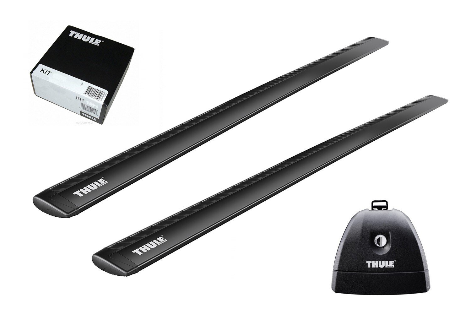 Bare transversale Thule Wingbar Black pentru CITROEN Nemo 3/4/5 usi Van, model 2008-, Sistem cu prindere in puncte fixe