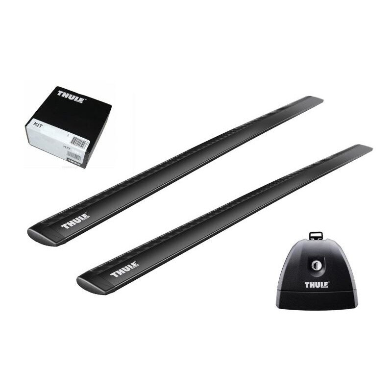 Bare transversale Thule Wingbar Black pentru DAEWOO Cielo, 4 usi Sedan, model 1995-1997, Sistem cu prindere in puncte fixe