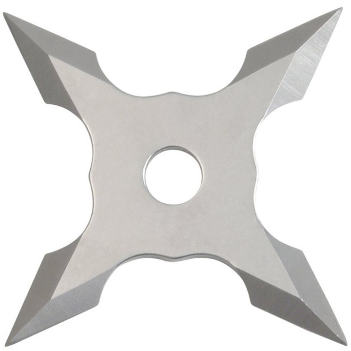 Dobókés Shuriken, Mikov, Rozsdamentes acél, 70 mm, Ezüst