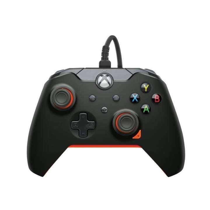 PDP 049-012-GO játékvezérlő Fekete, Narancssárga USB Gamepad Analóg/digitális Xbox One, Xbox One X, Xbox Series S, Xbox Series X, PC (049-012-GO)