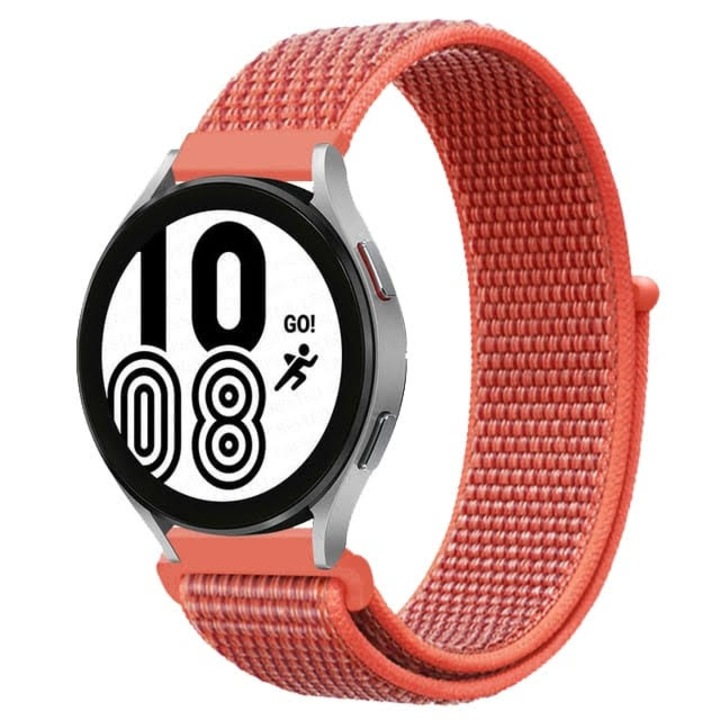 OEM Nylon textil szíj, Quick Release, kompatibilis a Classic Samsung Active / Active 2 / Galaxy Watch / Huawei Watch GT 2 / GT 3 42 mm / Amazfit BIP GTS 2 3 4 / GTR GTS mini, szélesség 20 mm, Nectarine