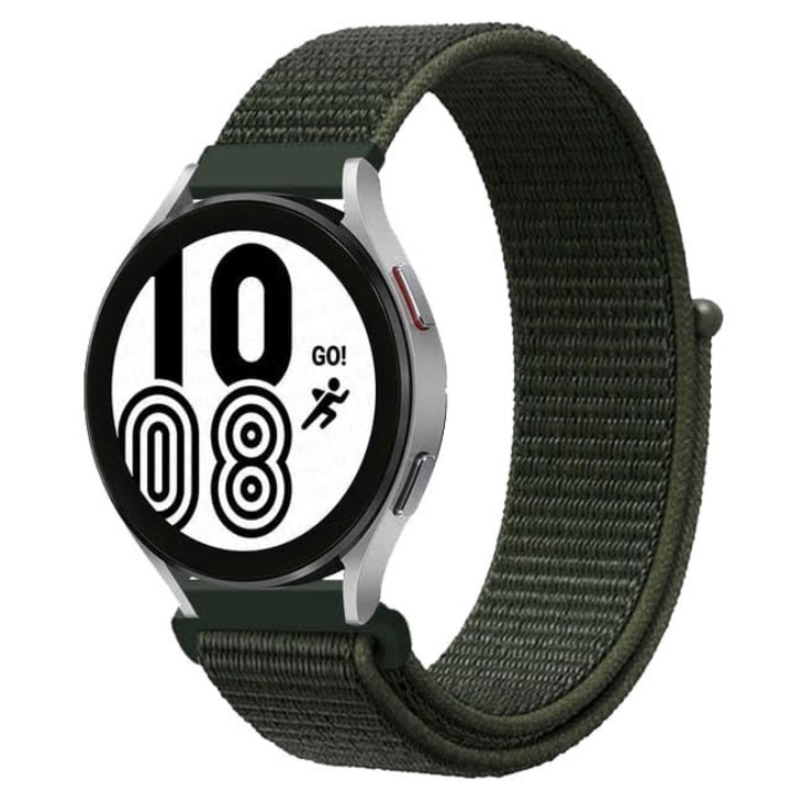 OEM Nylon textil szíj, Quick Release, kompatibilis a Classic Samsung Active / Active 2 / Galaxy Watch / Huawei Watch GT 2 / GT 3 42 mm / Amazfit BIP GTS 2 3 4 / GTR GTS mini, szélesség 20 mm, Cargo Khaki