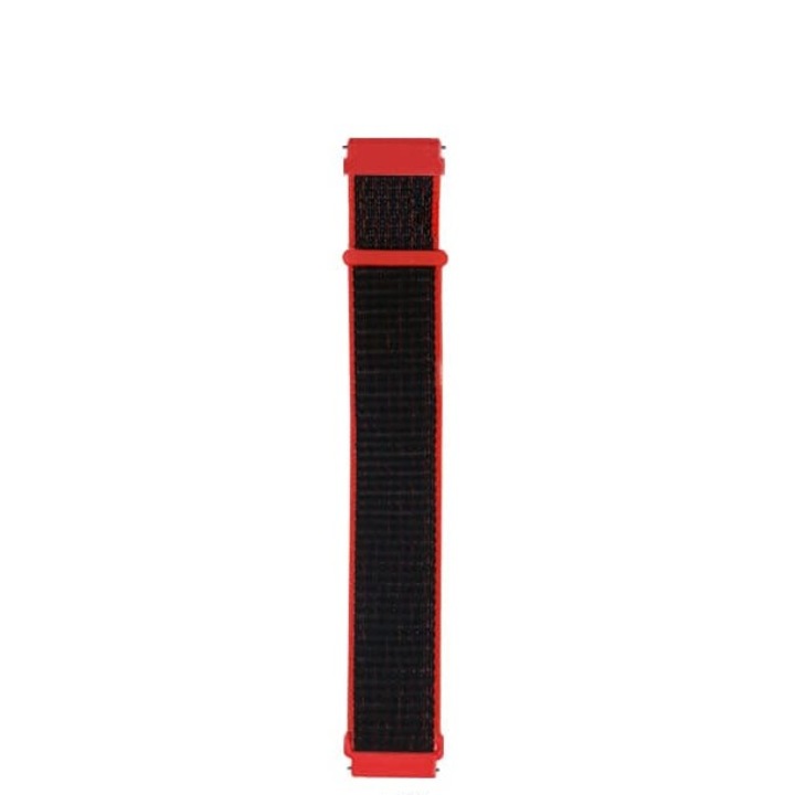 OEM Nylon textil szíj, Quick Release, kompatibilis a Classic Samsung Active / Active 2 / Galaxy Watch / Huawei Watch GT 2 / GT 3 42 mm / Amazfit BIP GTS 2 3 4 / GTR GTS mini, szélesség 20 mm, Red/Black