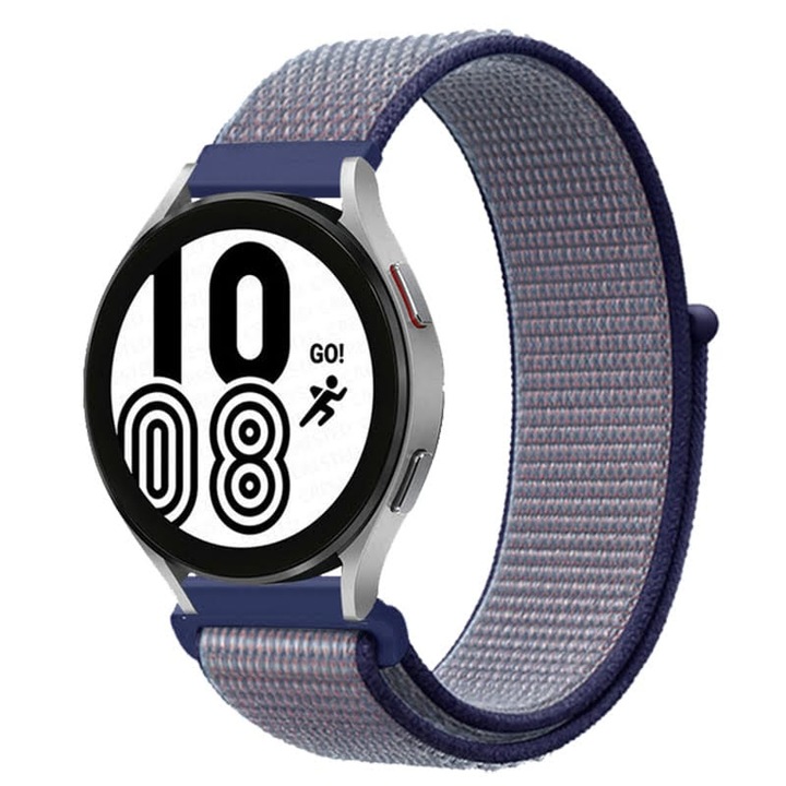 OEM Nylon textil szíj, Quick Release, kompatibilis a Classic Samsung Active / Active 2 / Galaxy Watch / Huawei Watch GT 2 / GT 3 42 mm / Amazfit BIP GTS 2 3 4 / GTR GTS mini, szélesség 20 mm, Midnight blue
