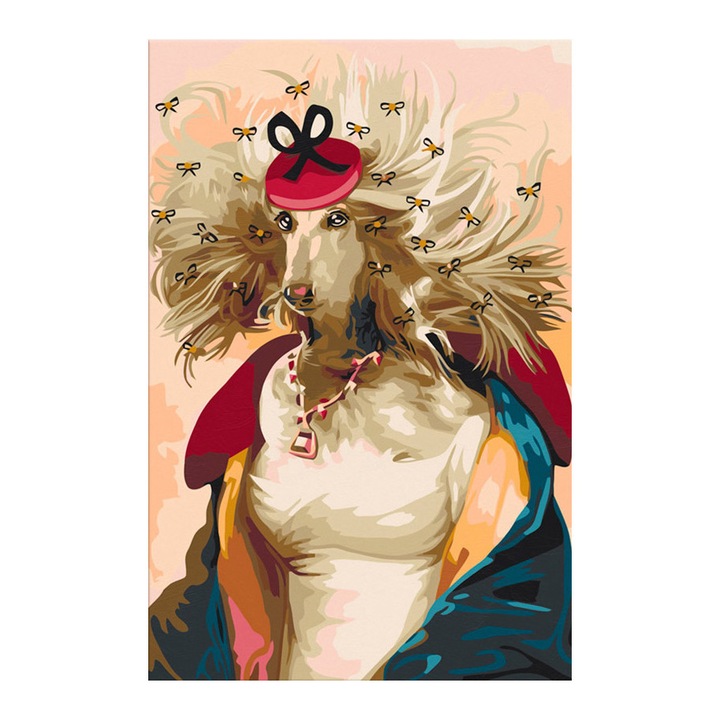 Artgeist festmény számokkal, Lady Afghan, 40 x 60 cm