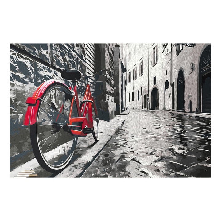 Festék szám szerint Artgeist, Red Bike, 60 x 40 cm