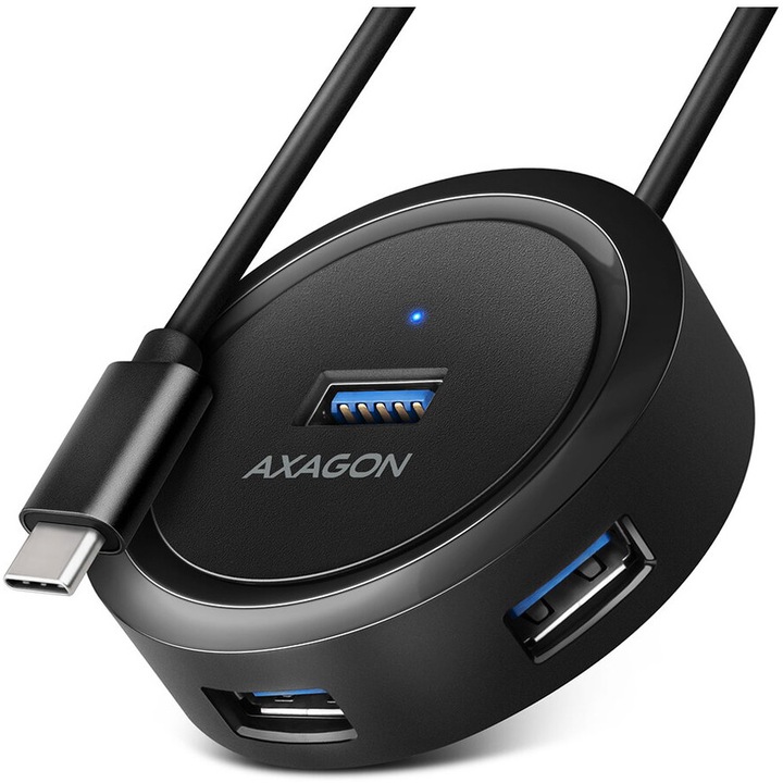Хъб USB AXAGON HUE-P1C, USB-C кабел