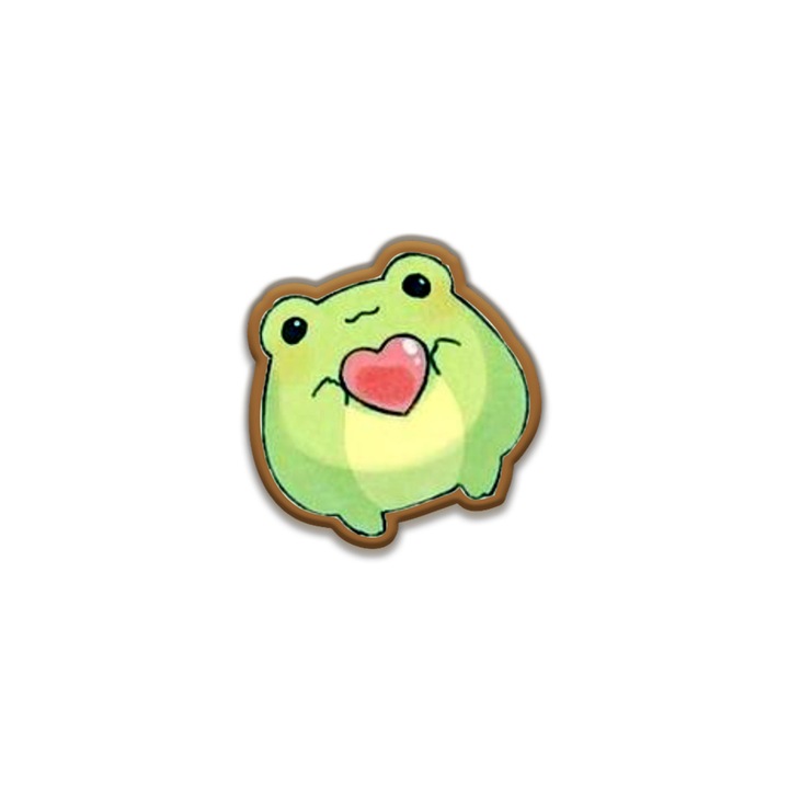 Insigna din lemn cu brosa broasca, multicolor, 3 cm