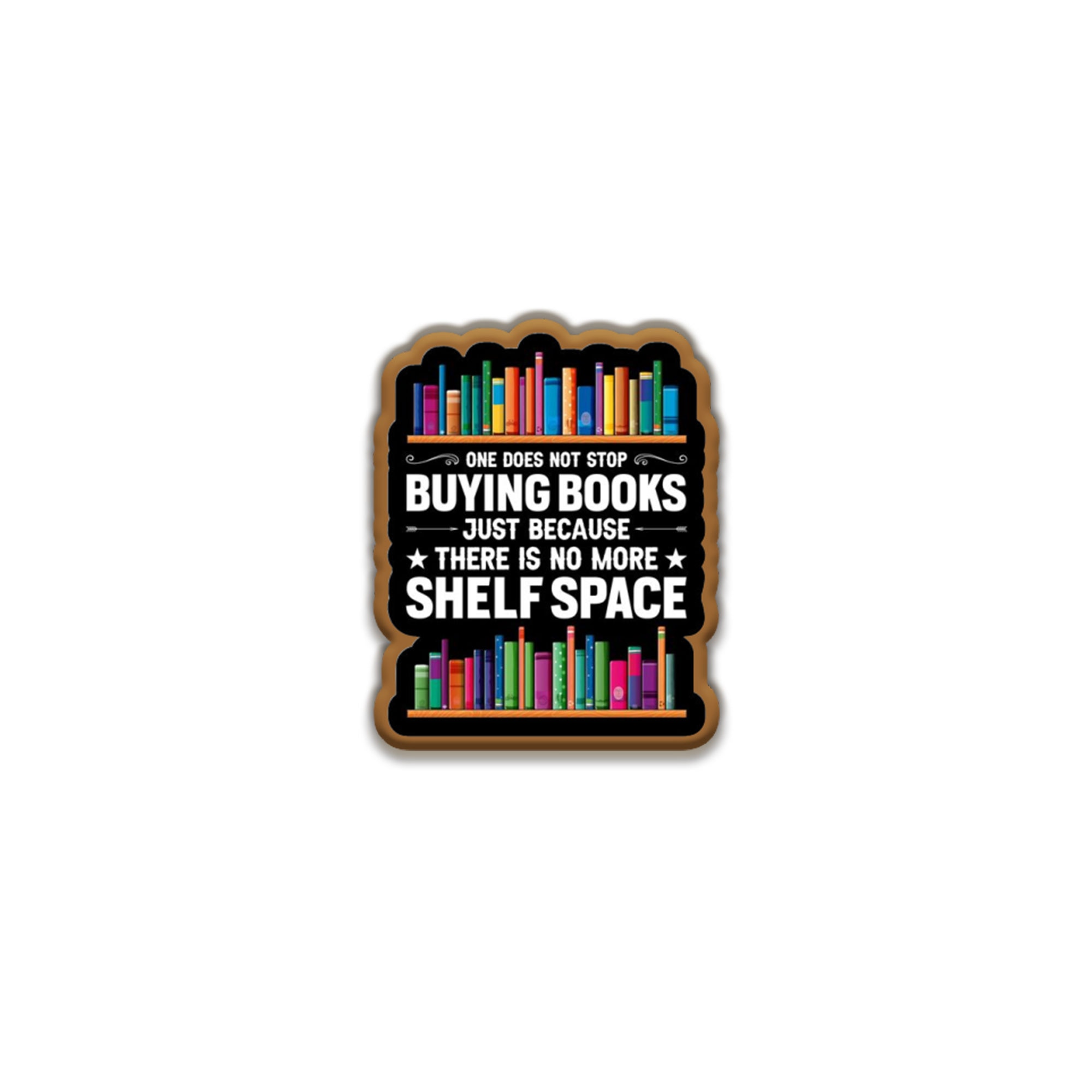 Дървена значка Shelf Space с брошка, многоцветна, 3 см eMAG.bg