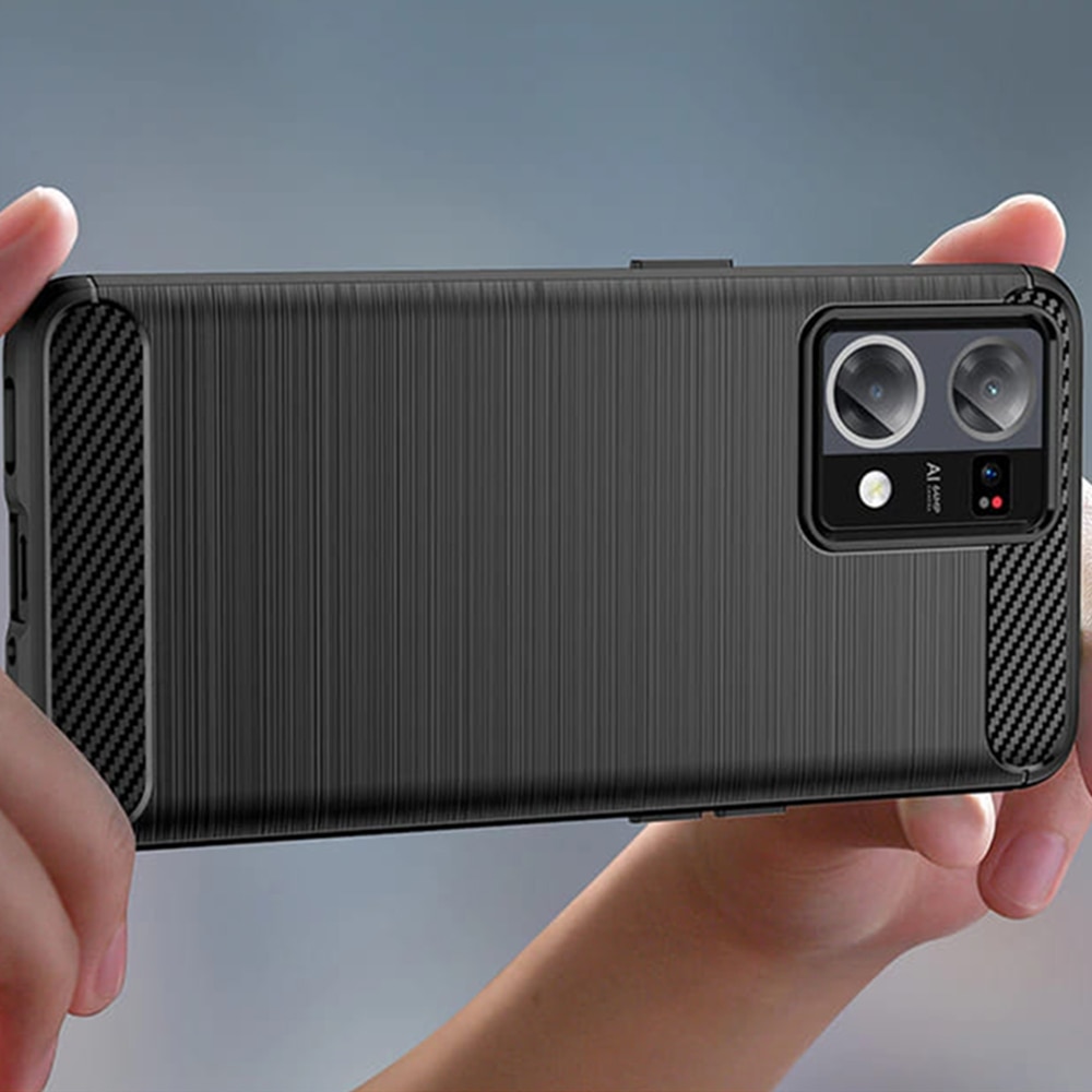 Cover In Silicone Per OPPO Reno7 E Reno 7 4G - 3 Custodie Morbide TPU Opache - Protezione Fotocamera - Compatibile Ricarica Wireless - Nero, Verde Scuro, Azzurro - 2