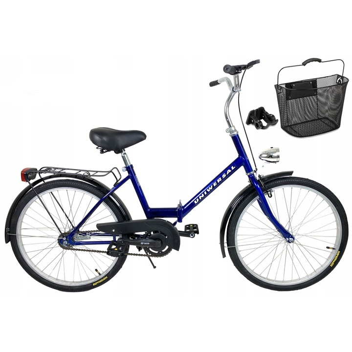 Bicicleta universala, Antonio, Pliabila, 24", Albastru
