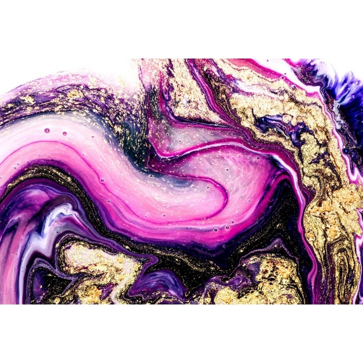 Tablou Canvas Handmade Marbling Drowing, 80x50cm, tabloucanvas1236, Multicolor