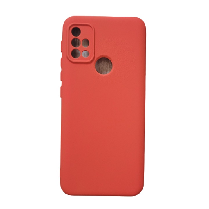 Противоударен силиконов капак с микрофибърна вътрешност, съвместим с Motorola Moto G30 4G Red