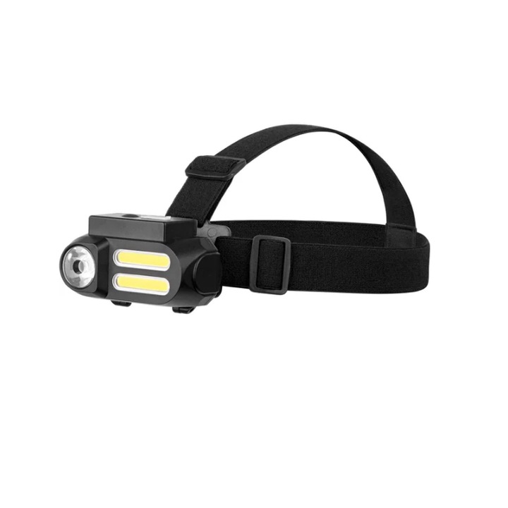 Челник LED, USB зареждане, 90 градусов наклон, Устойчив на дъжд