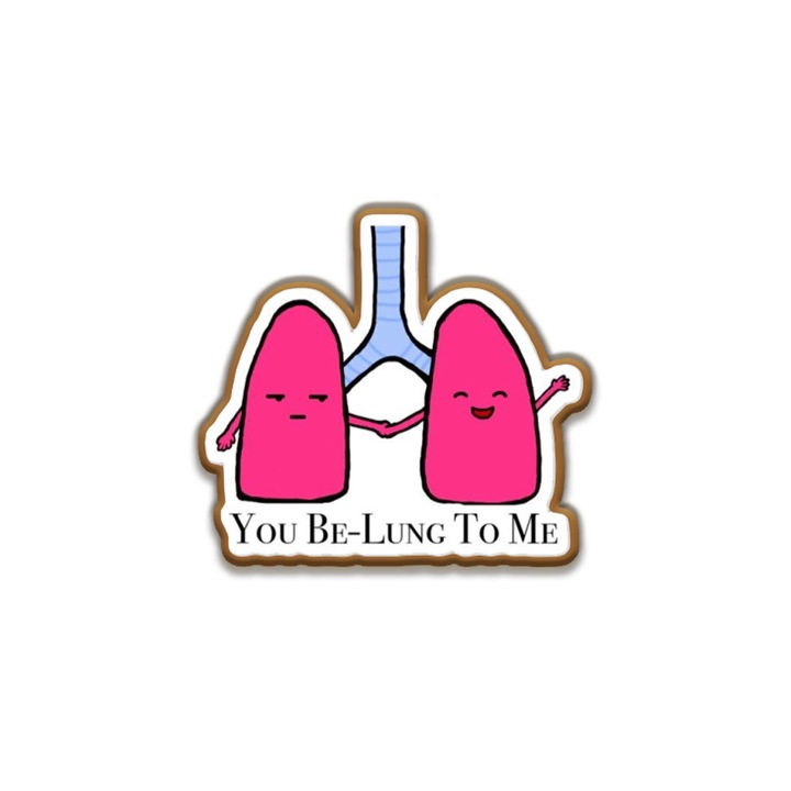 Insigna din lemn cu brosa You belung to me, multicolor, 3 cm