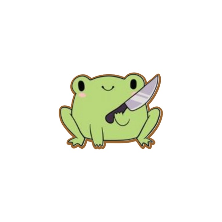 Insigna din lemn cu brosa Funky frog model 3, multicolor, 3 cm