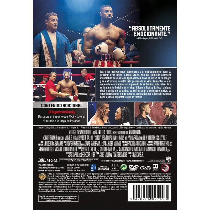 Creed Ii La Leyenda De Rocky Dvd 2019 Emagro 