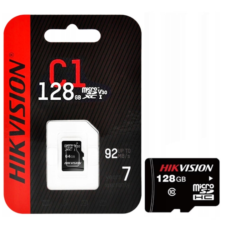 Карта памет, HIkVision, 128GB, microSDXC, Class 10, UHS-I, V30