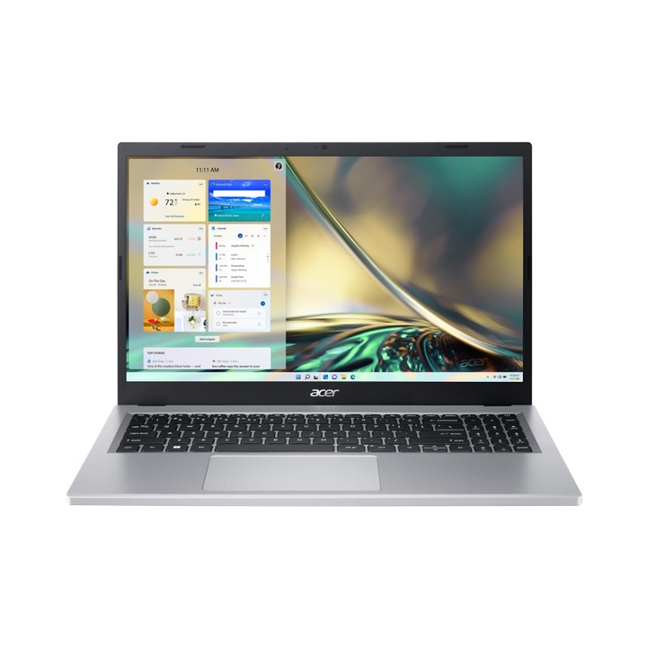Лаптоп Acer Aspire 3 A315-24P-R2X9, NX.KDEEX.00R, Windows 10 Pro, 15.6", AMD Ryzen 3 7320U (4-ядрен), AMD Radeon 610M, 8GB LPDDR5, Сребрист