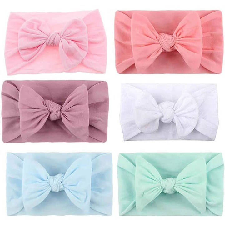 Set 6 bentite copii, Nylon, Multicolor