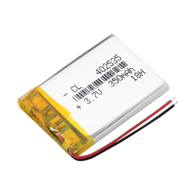 Батерия, Li-Polymer, 350mAh 3.7V 402535