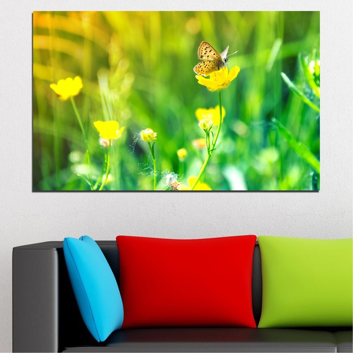 Декоративни панели Vivid Home от 1 част, Цветя, PVC, 35x25 см, №0007