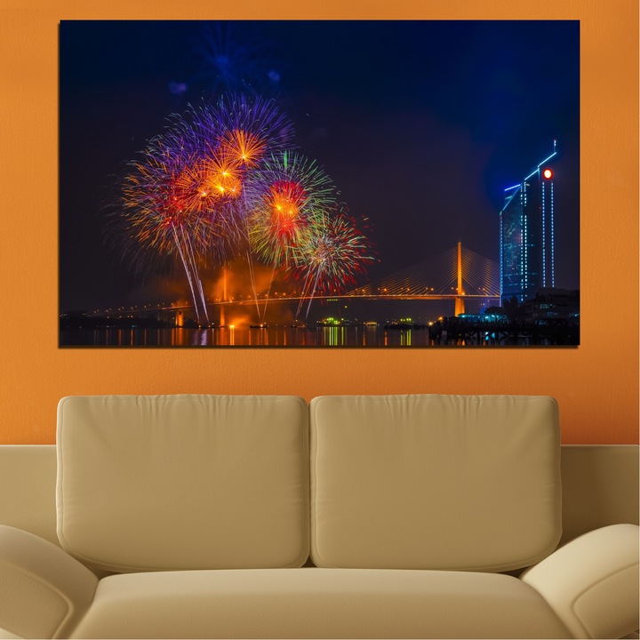 Декоративни панели Vivid Home от 1 част, Град, PVC, 35x25 см, №0013