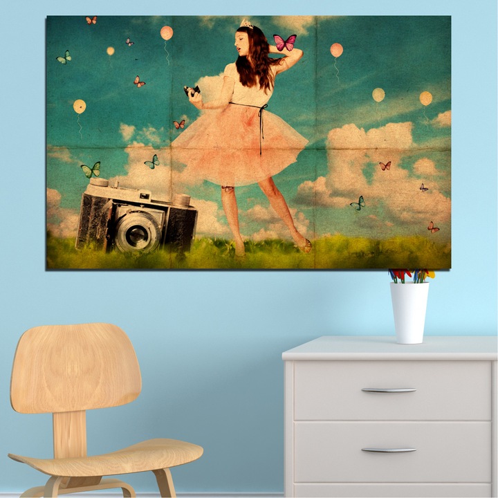 Декоративни панели Vivid Home от 1 част, Колаж, PVC, 35x25 см, №0021