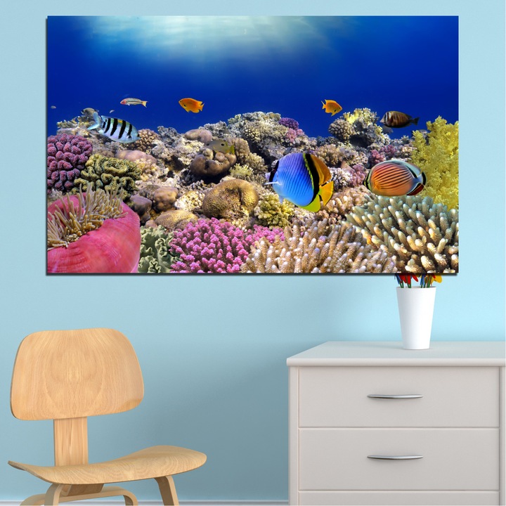 Декоративни панели Vivid Home от 1 част, Море, PVC, 35x25 см, №0219