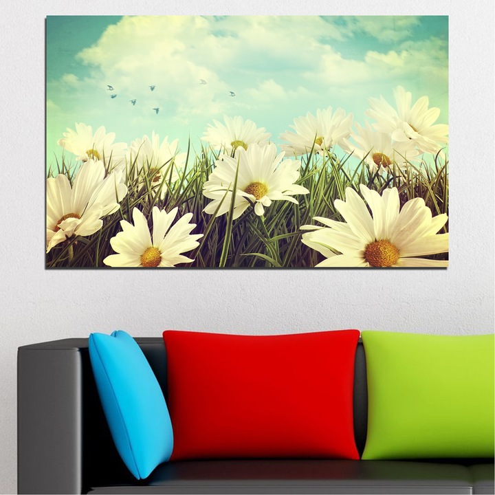 Декоративни панели Vivid Home от 1 част, Цветя, PVC, 35x25 см, №0222