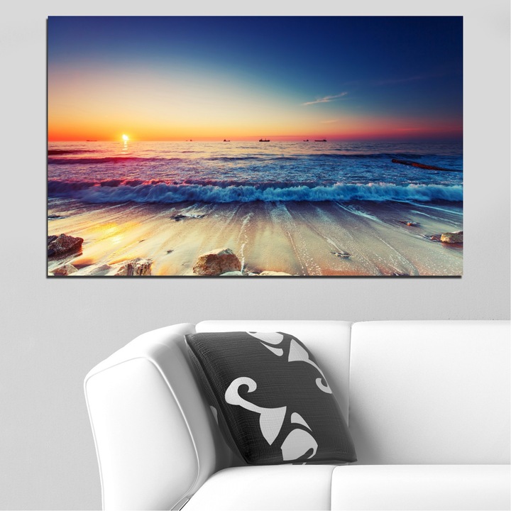 Декоративни панели Vivid Home от 1 част, Пейзаж, PVC, 70x45 см, №0249