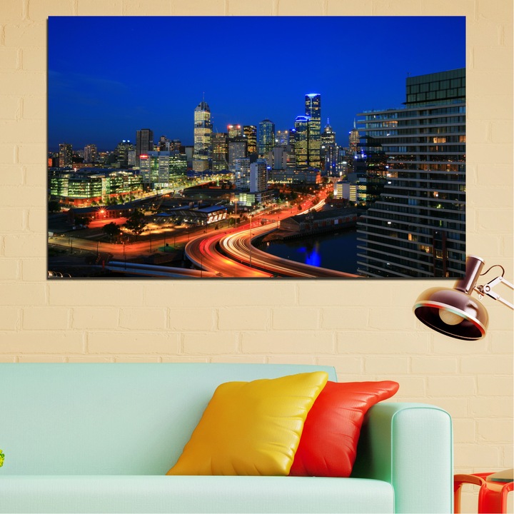 Декоративни панели Vivid Home от 1 част, Град, PVC, 35x25 см, №0257