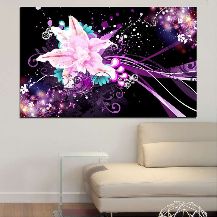 Декоративни панели Vivid Home от 1 част, Цветя, PVC, 35x25 см, №0260