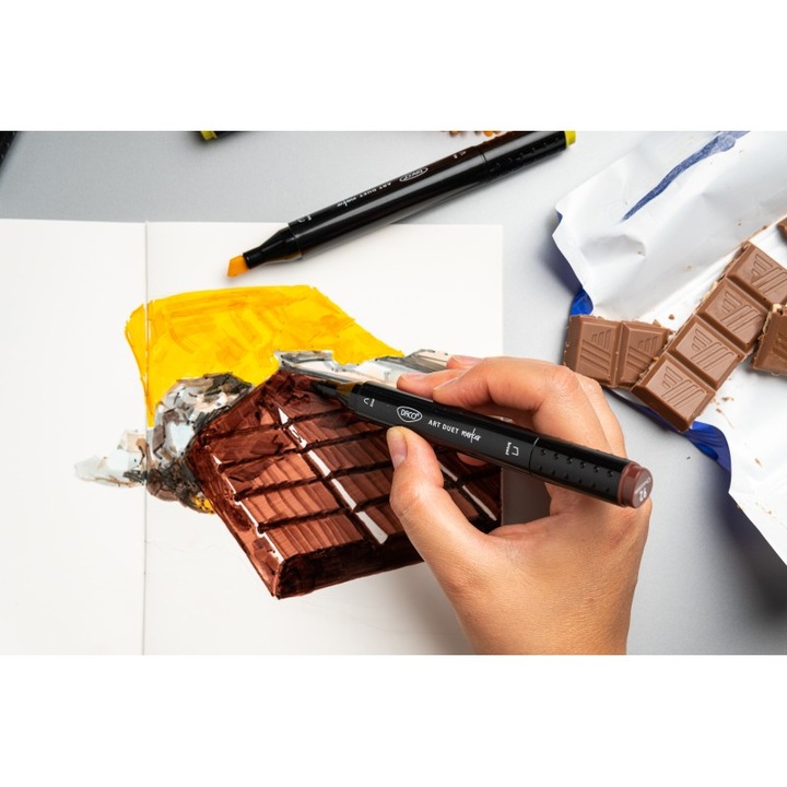 Daco grafikus filctoll, Model Art Duet, 36 db/szett