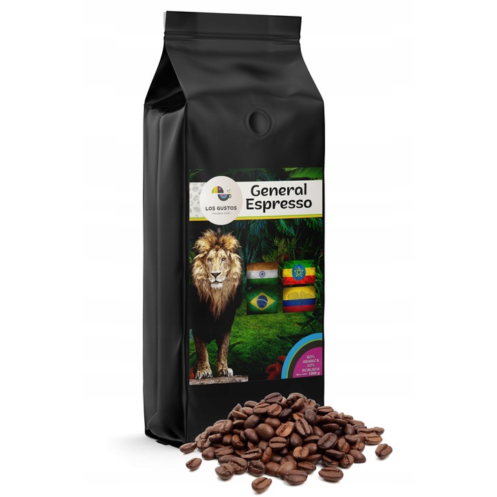Los Gustos Szemes kávé General Espresso, 1000g