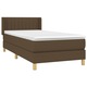 VidaXL sötétbarna szövet rugós ágy matraccal 90 x 190 cm 3130396